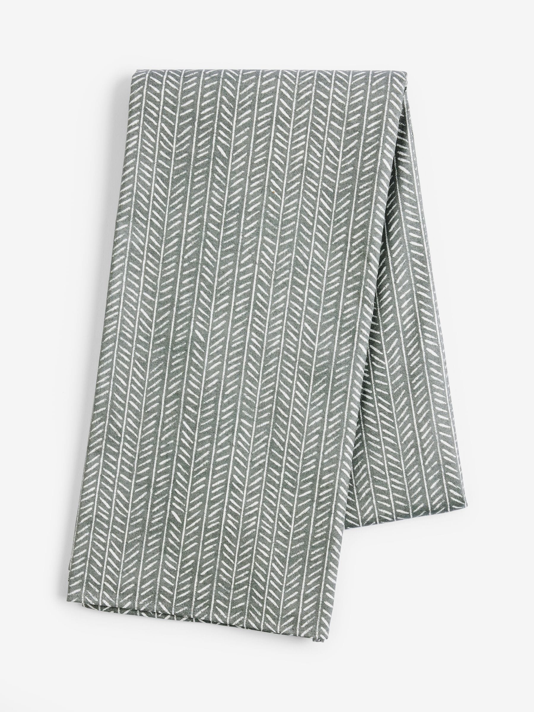 Charcoal Grey Chevron Wipe Clean Tablecloth