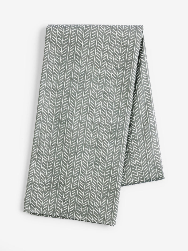 Charcoal Grey Chevron Wipe Clean Tablecloth