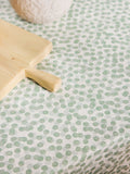 Grey spot wipe clean tablecloth, UK version