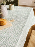 Grey spot wipe clean tablecloth, UK version
