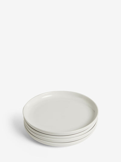 Next White Moderna Side Plates Porcelain Set of 4- Buy online at McGrocer