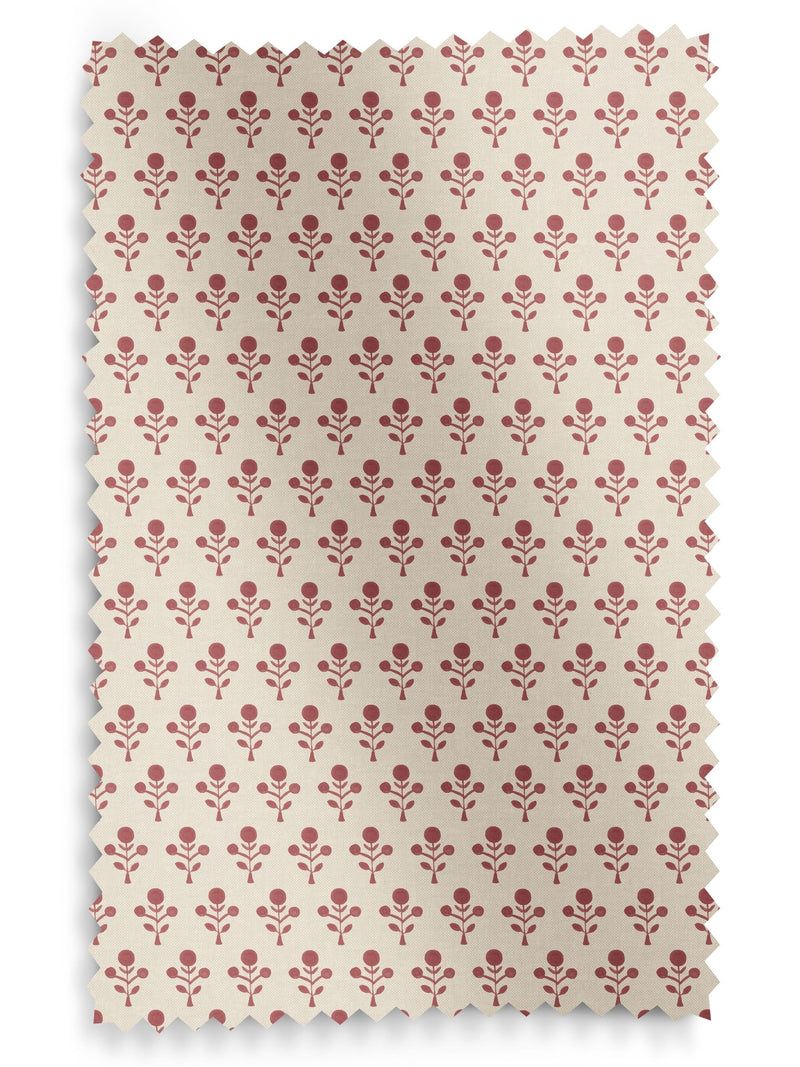Emily Bond Swiss Red Hawthorn made to measure curtains (British brand)