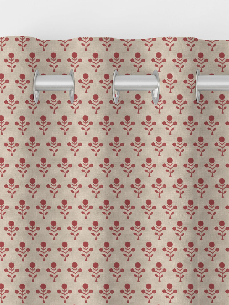 Emily Bond Swiss Red Hawthorn made to measure curtains (British brand)