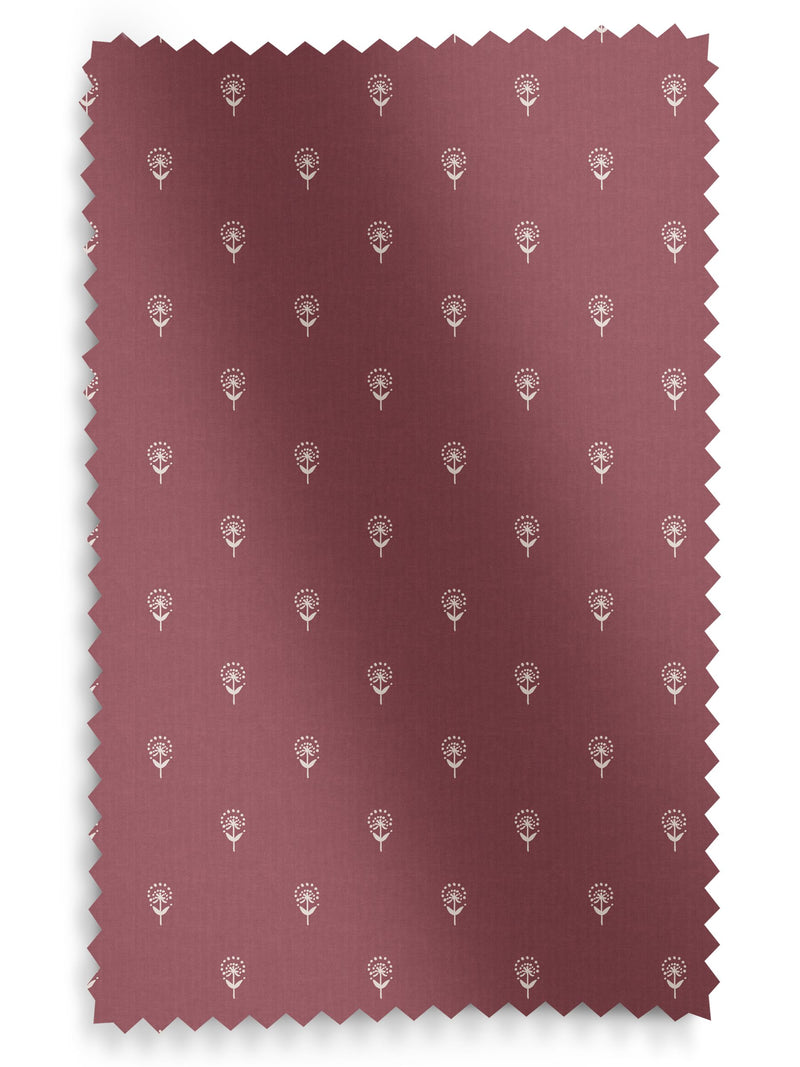 Emily Bond Wild Thyme burgundy red curtains, imported from the UK