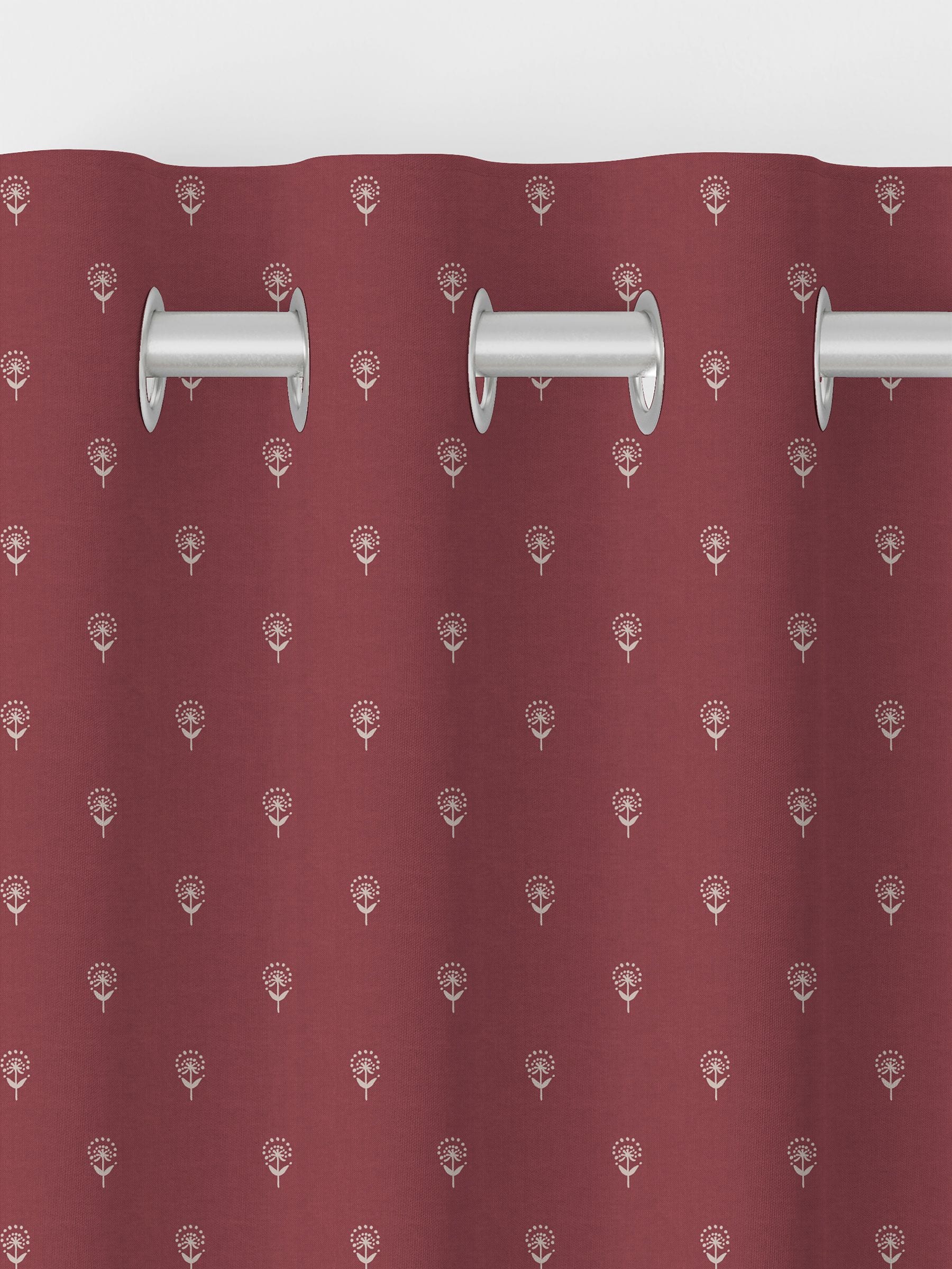 Emily Bond Wild Thyme burgundy red curtains, imported from the UK