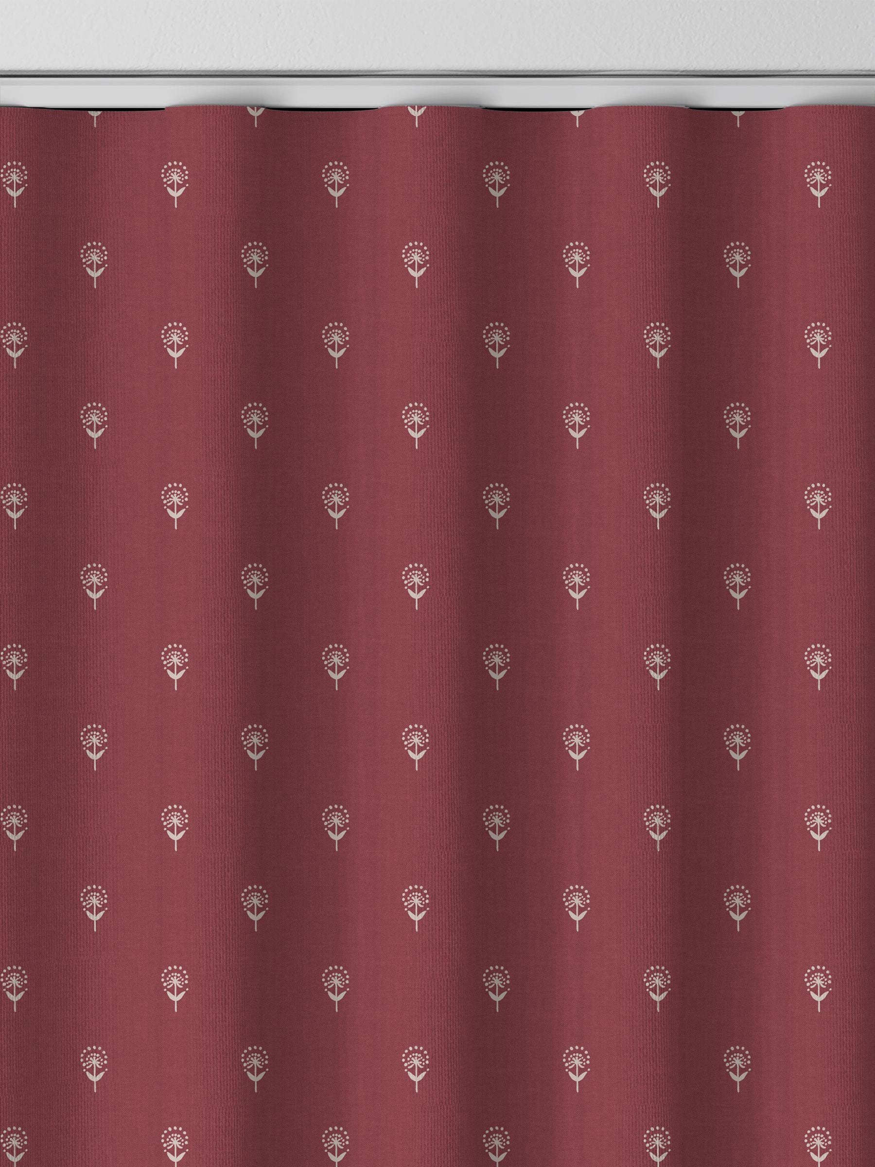 Emily Bond Wild Thyme burgundy red curtains, imported from the UK