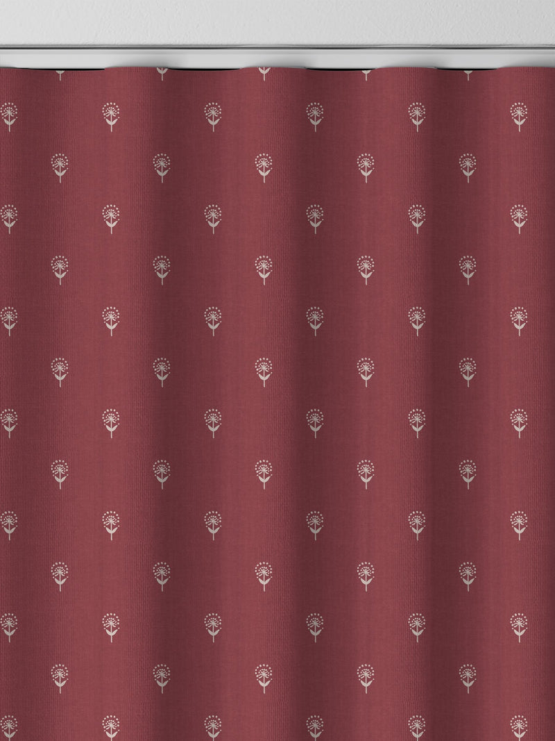 Emily Bond Wild Thyme burgundy red curtains, imported from the UK