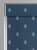 Emily Bond roman blind indigo blue wild thyme, imported from the UK