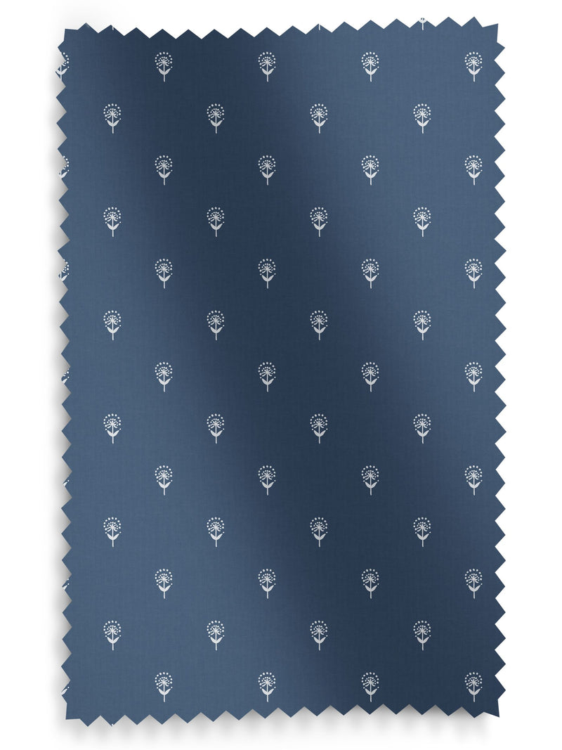 Emily Bond roman blind indigo blue wild thyme, imported from the UK