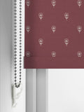 Emily Bond roller blind Burgundy Red Wild Thyme, UK version