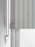 Emily Bond blue Cornish Stripe roller blind (British brand)