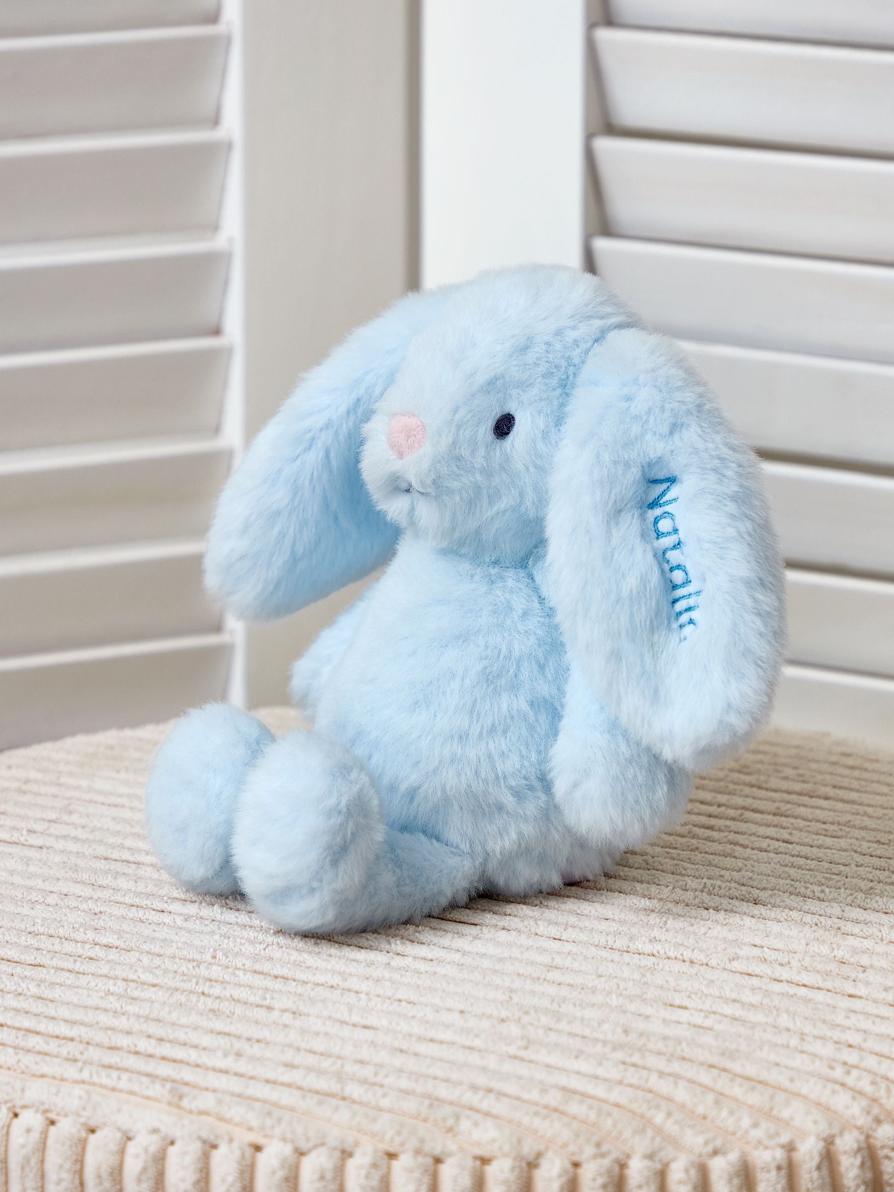 JoJo Maman Bébé Benny Blue Bunny Soft Toy Plushie - Small