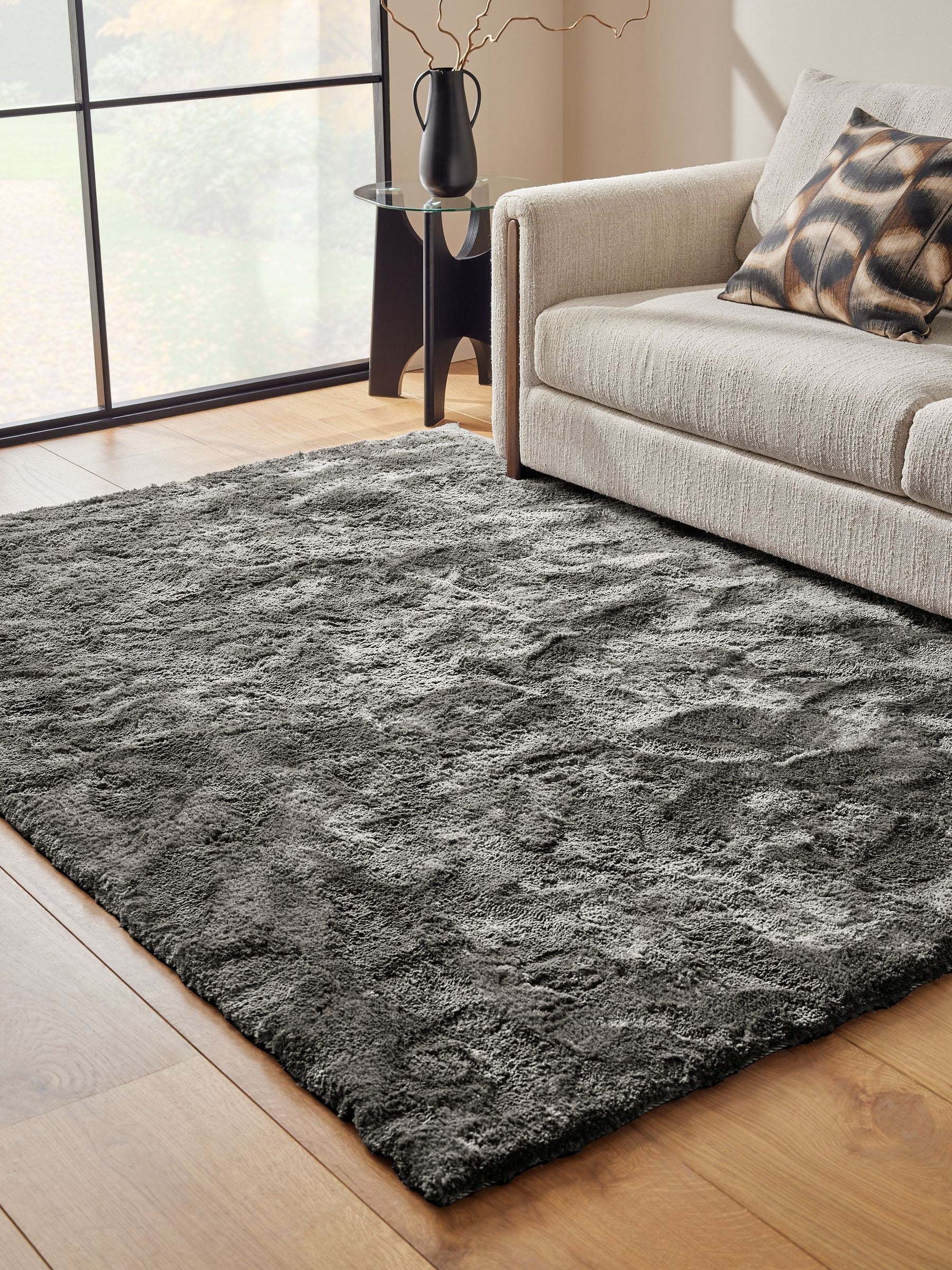 Grey Super Softy rug (British brand)