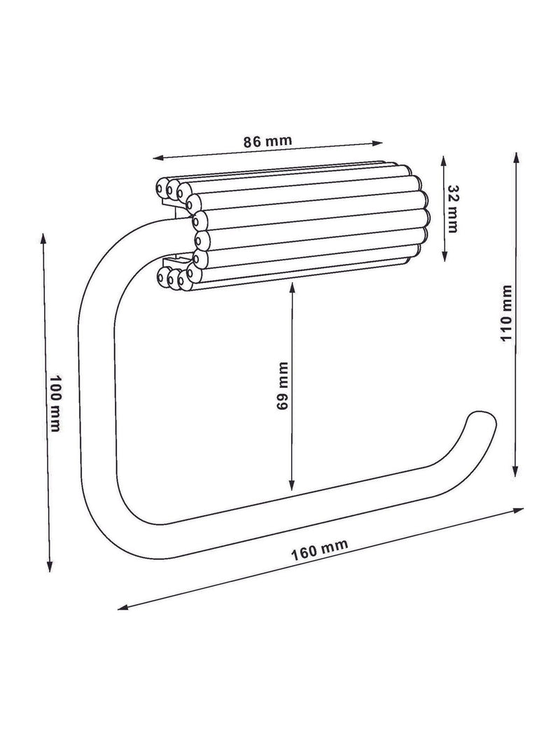 Natural Rib Toilet Roll Holder with resin backplate - British product