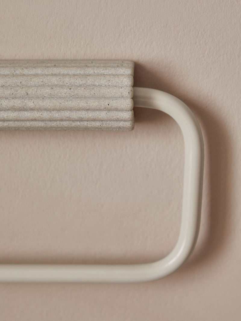 Natural Rib bathroom towel ring 15x11x2.5cm imported from the UK