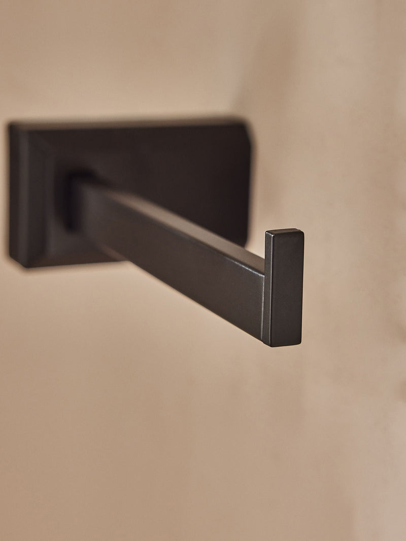 Moderna black toilet roll holder - British product