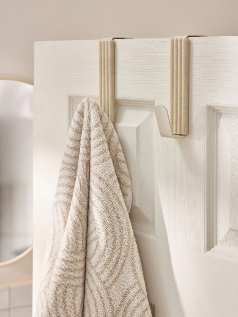 Natural Rib Over Door Hooks Set of 2 (British brand)