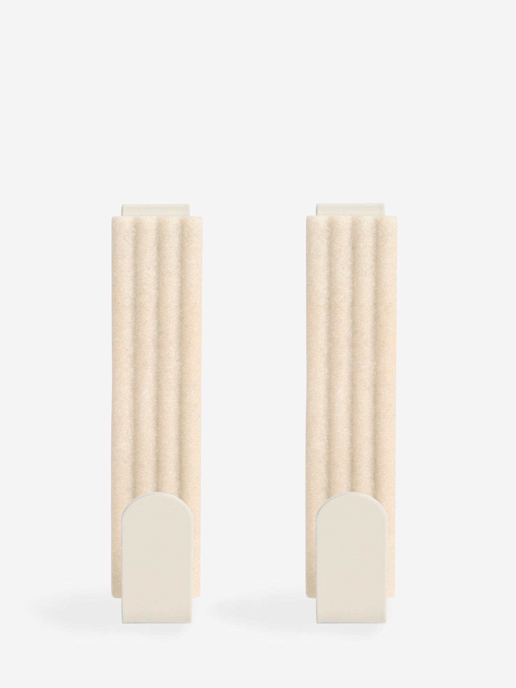 Natural Rib Over Door Hooks Set of 2 (British brand)