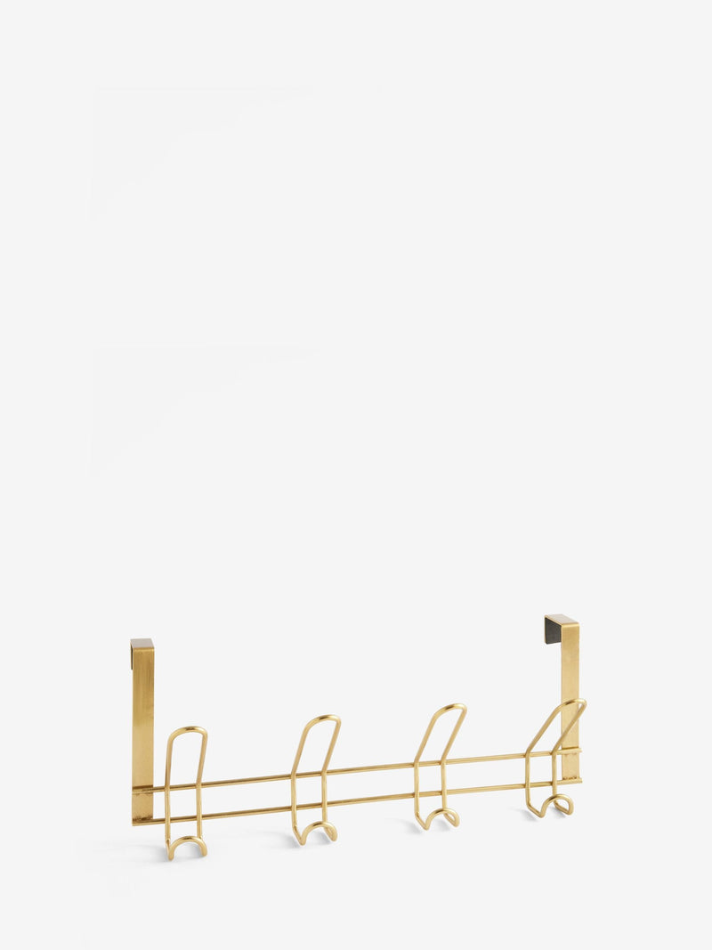 Gold over door hook for towels and robes, UK version