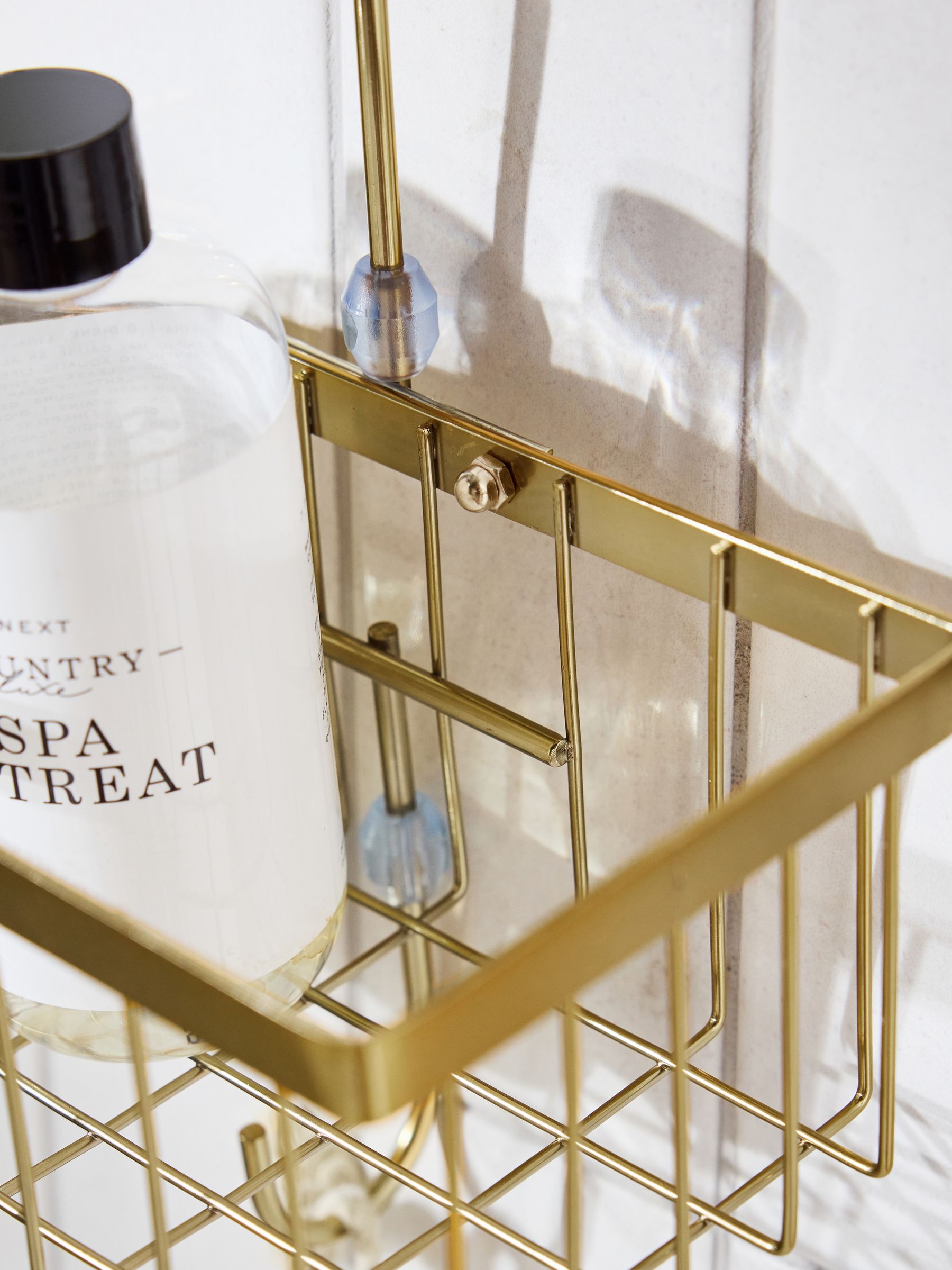 Gold hanging shower caddy 33x21x11.5cm, UK version