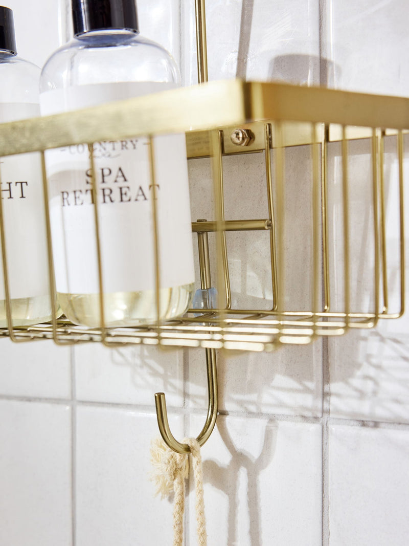 Gold hanging shower caddy 33x21x11.5cm, UK version