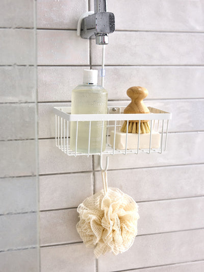 White Hanging Shower Caddy