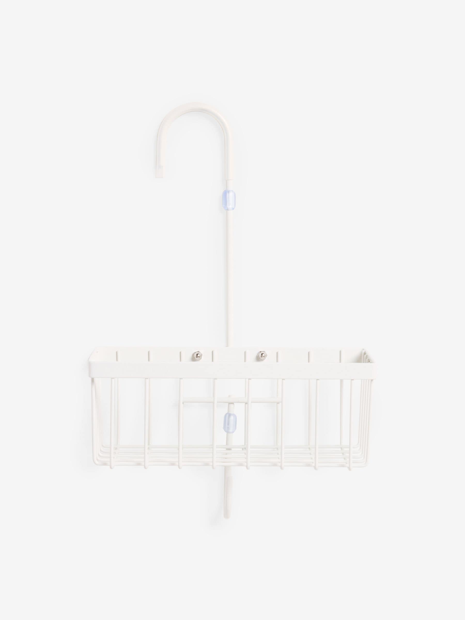 White hanging shower caddy (British brand)