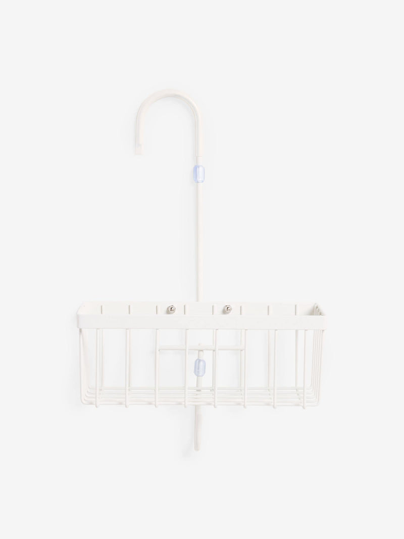 White hanging shower caddy (British brand)