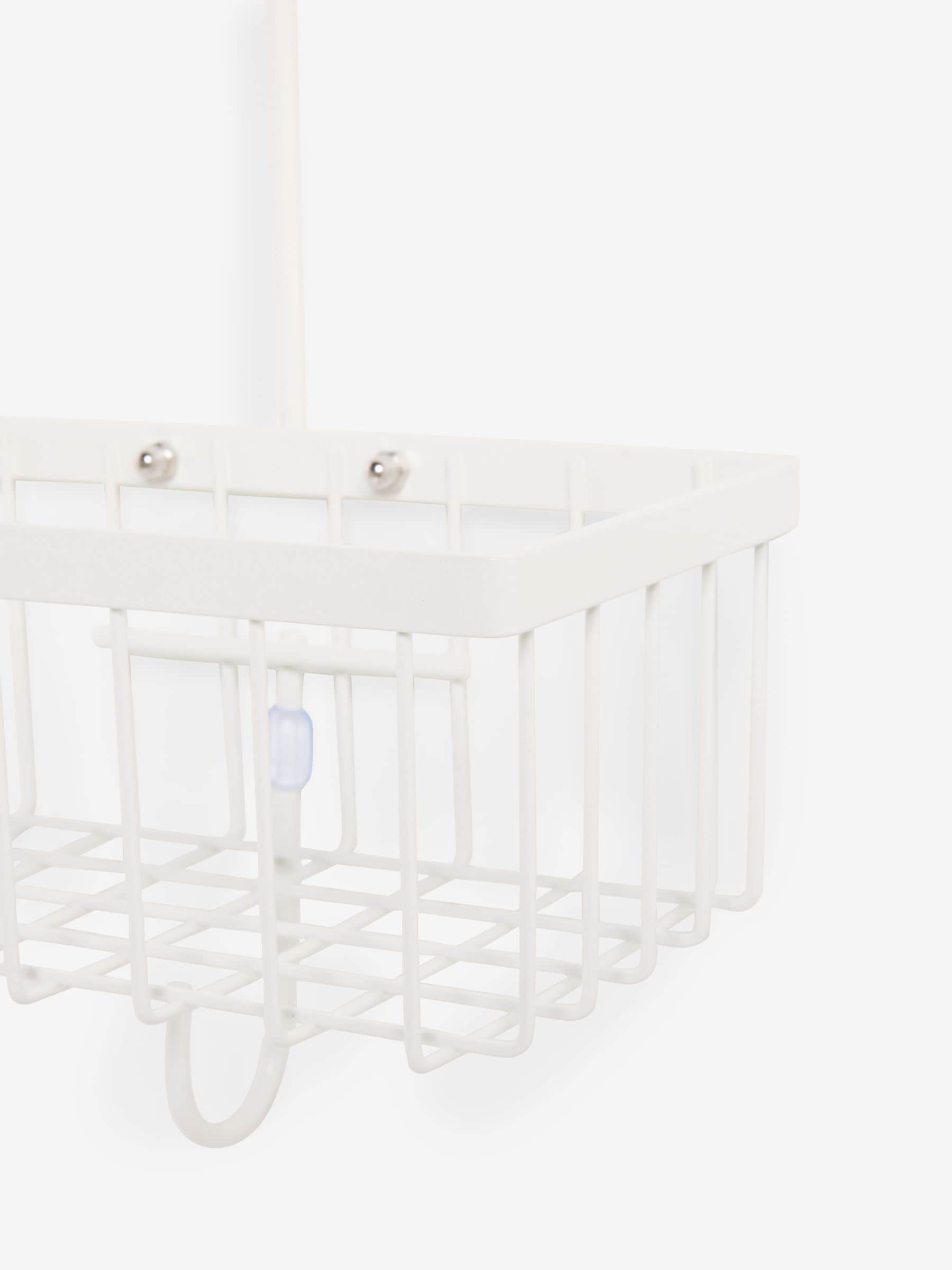 White hanging shower caddy (British brand)