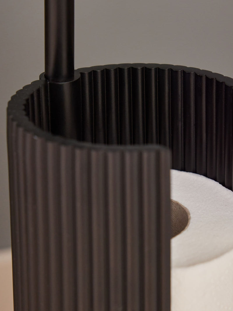 Natural Rib Toilet Roll Holder, imported from the UK