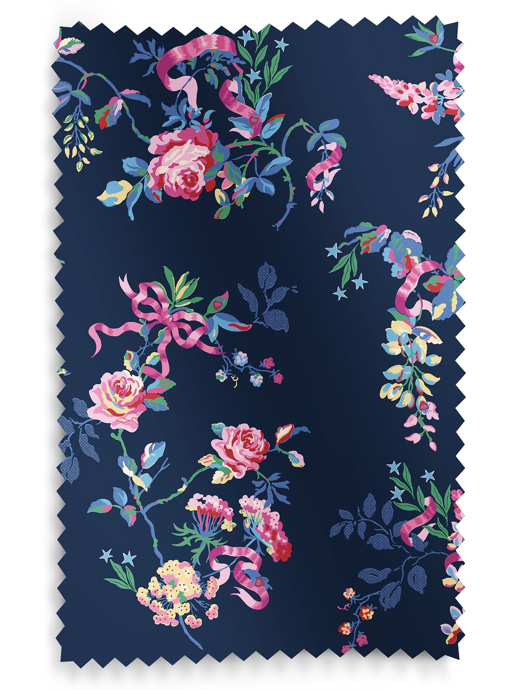 Cath Kidston navy blue Ribbon Roses roller blind (British brand)