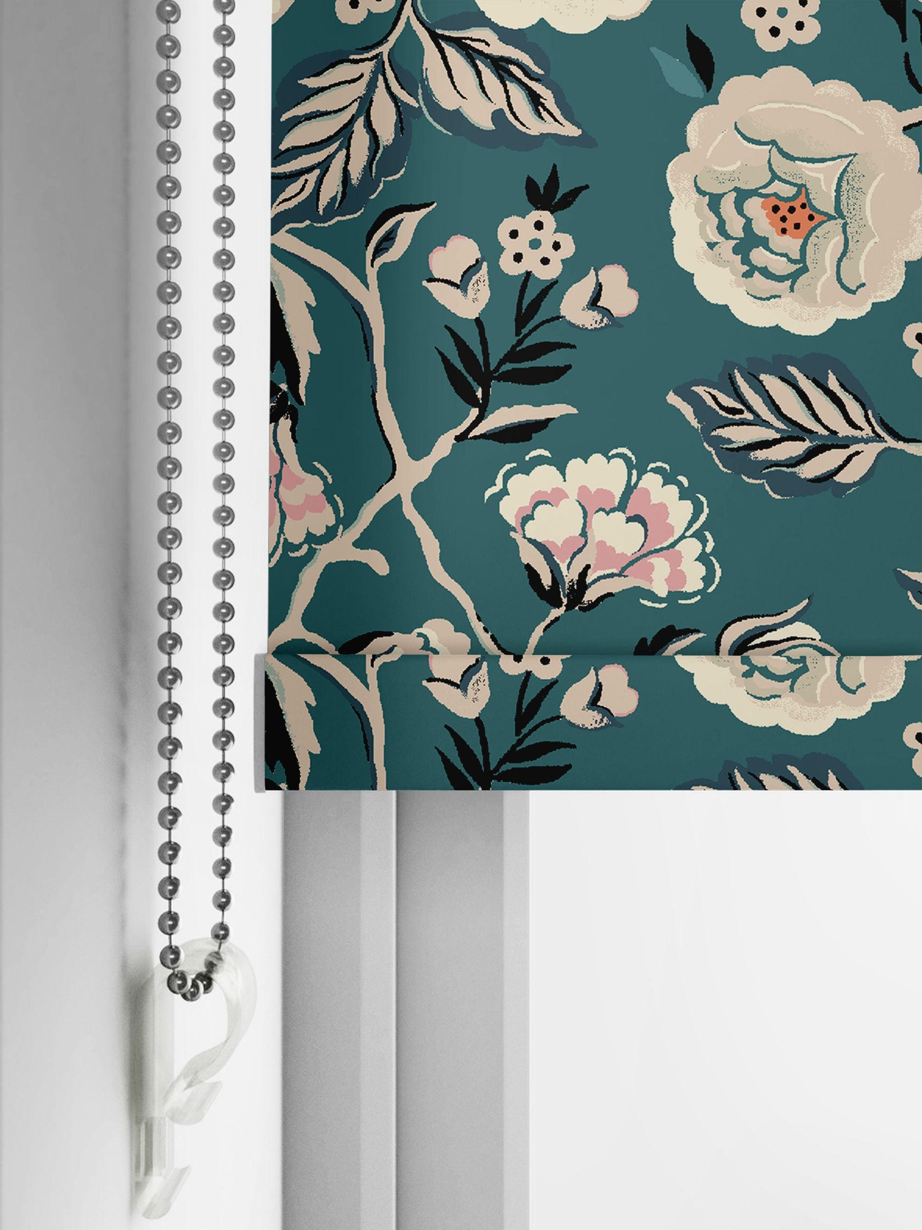 Cath Kidston roller blind Teal Blue Strawberry Gardens - British product