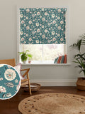 Cath Kidston Strawberry Gardens roman blind teal blue - British product