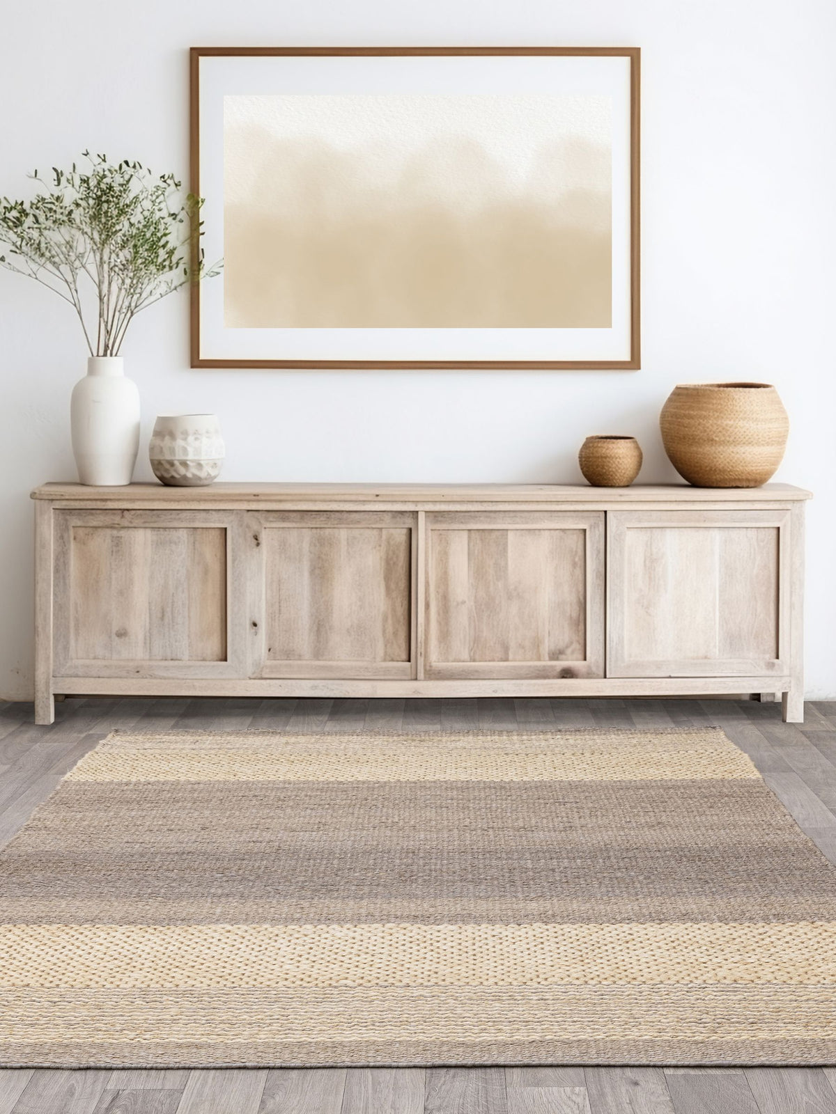 Asiatic Rugs grey and natural jute rug (British brand)