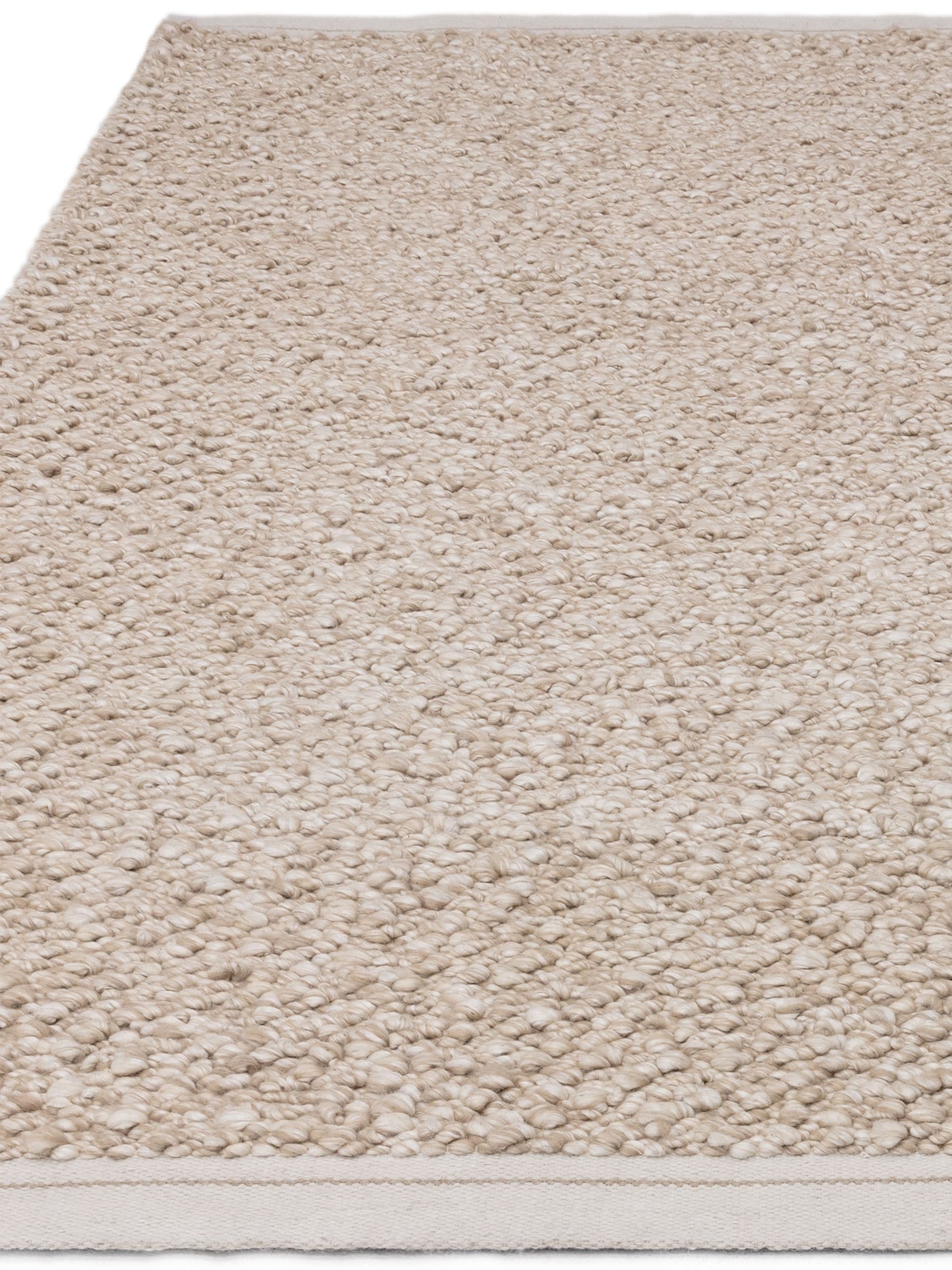 Asiatic Rugs Taupe Elm rug with chunky bouclé texture - British product