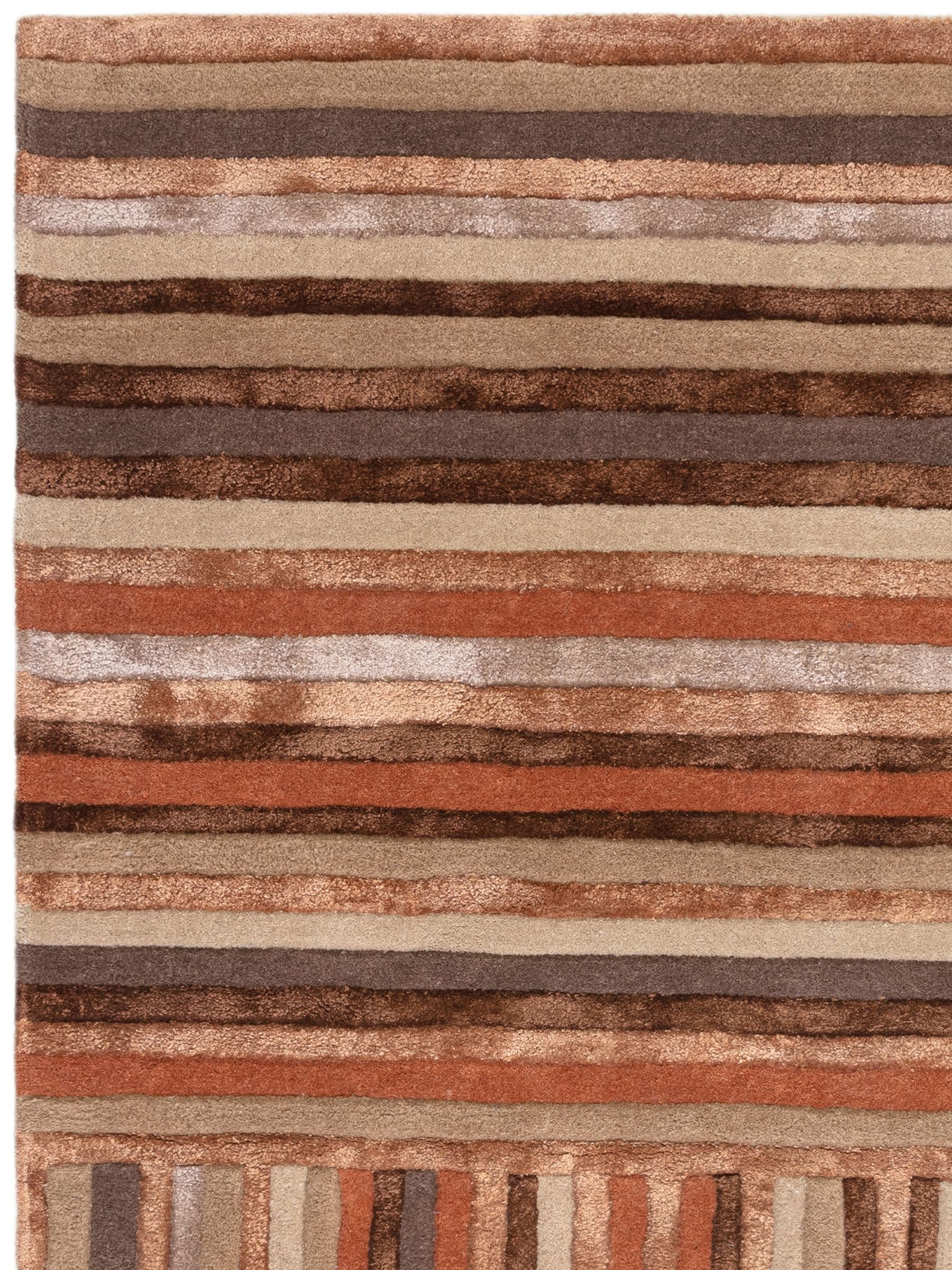 Asiatic Rugs hand-tufted terracotta orange network rug - British product