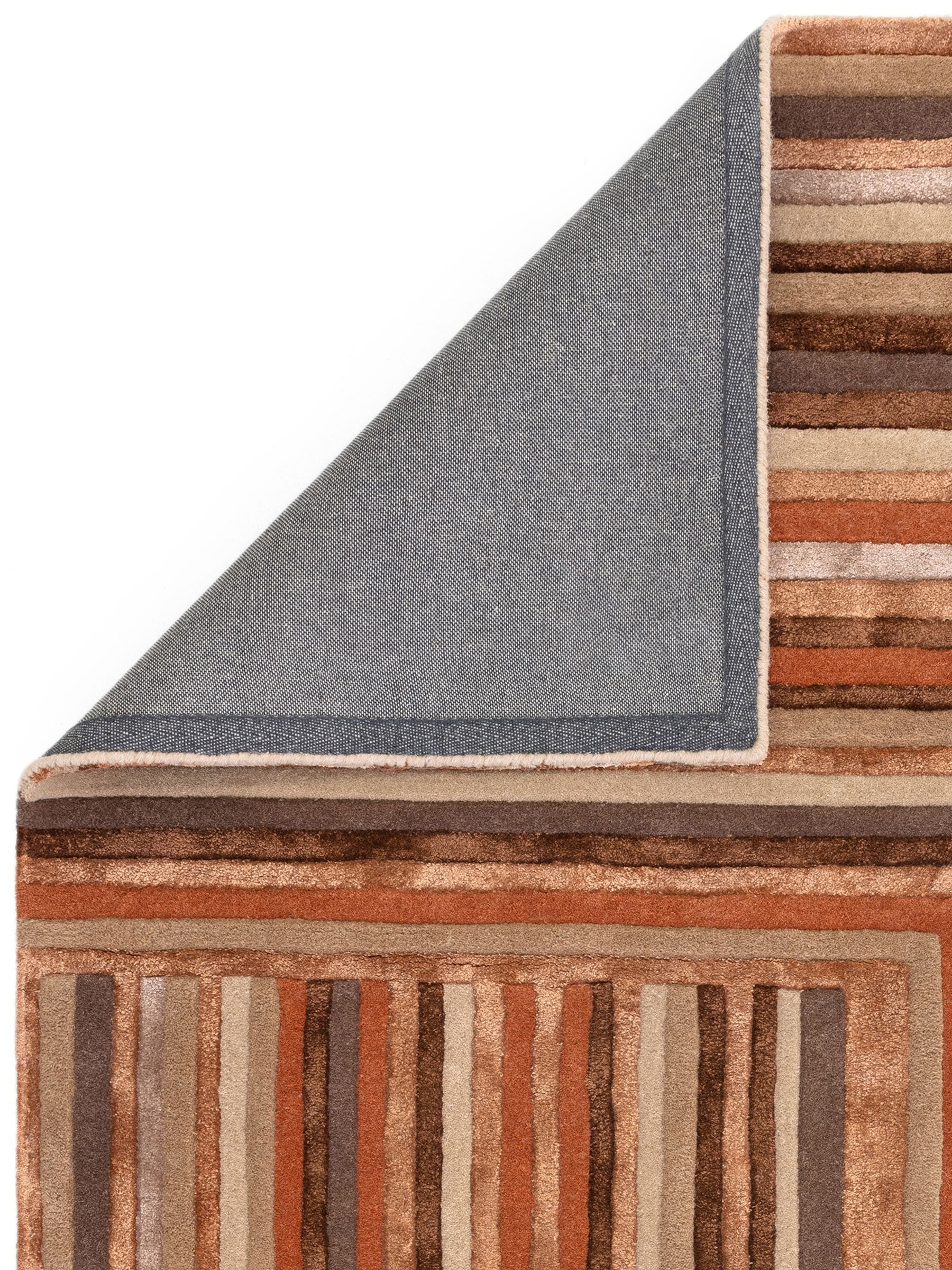 Asiatic Rugs hand-tufted terracotta orange network rug - British product