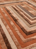 Asiatic Rugs hand-tufted terracotta orange network rug - British product