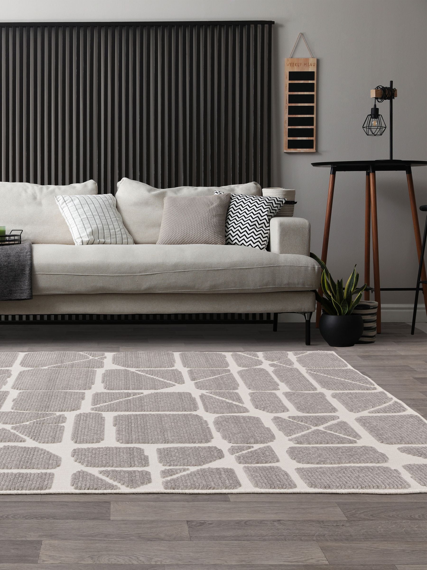Asiatic Rugs Grey Freja washable rug, imported from the UK