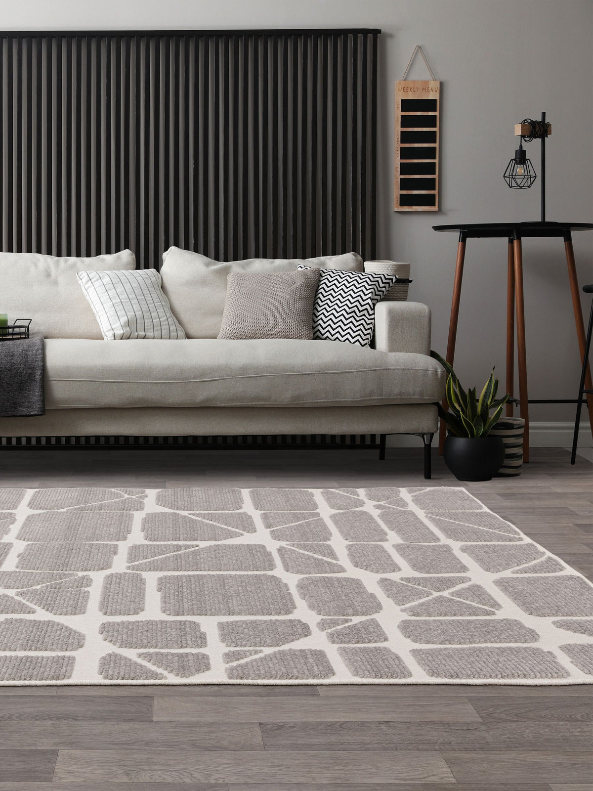 Asiatic Rugs Grey Freja washable rug, imported from the UK