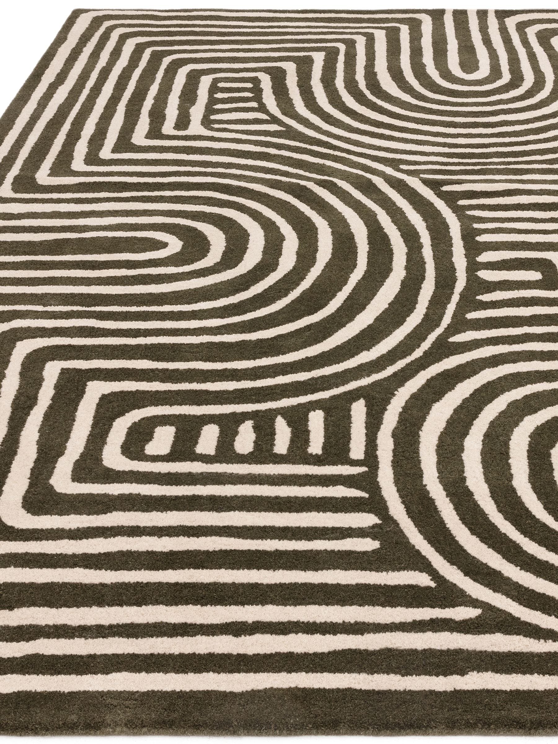 Asiatic Rugs Green Reef Curve wool rug - British product
