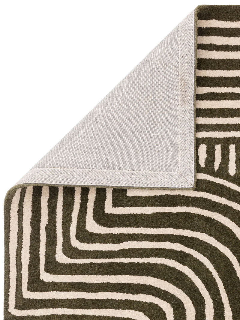 Asiatic Rugs Green Reef Curve wool rug - British product