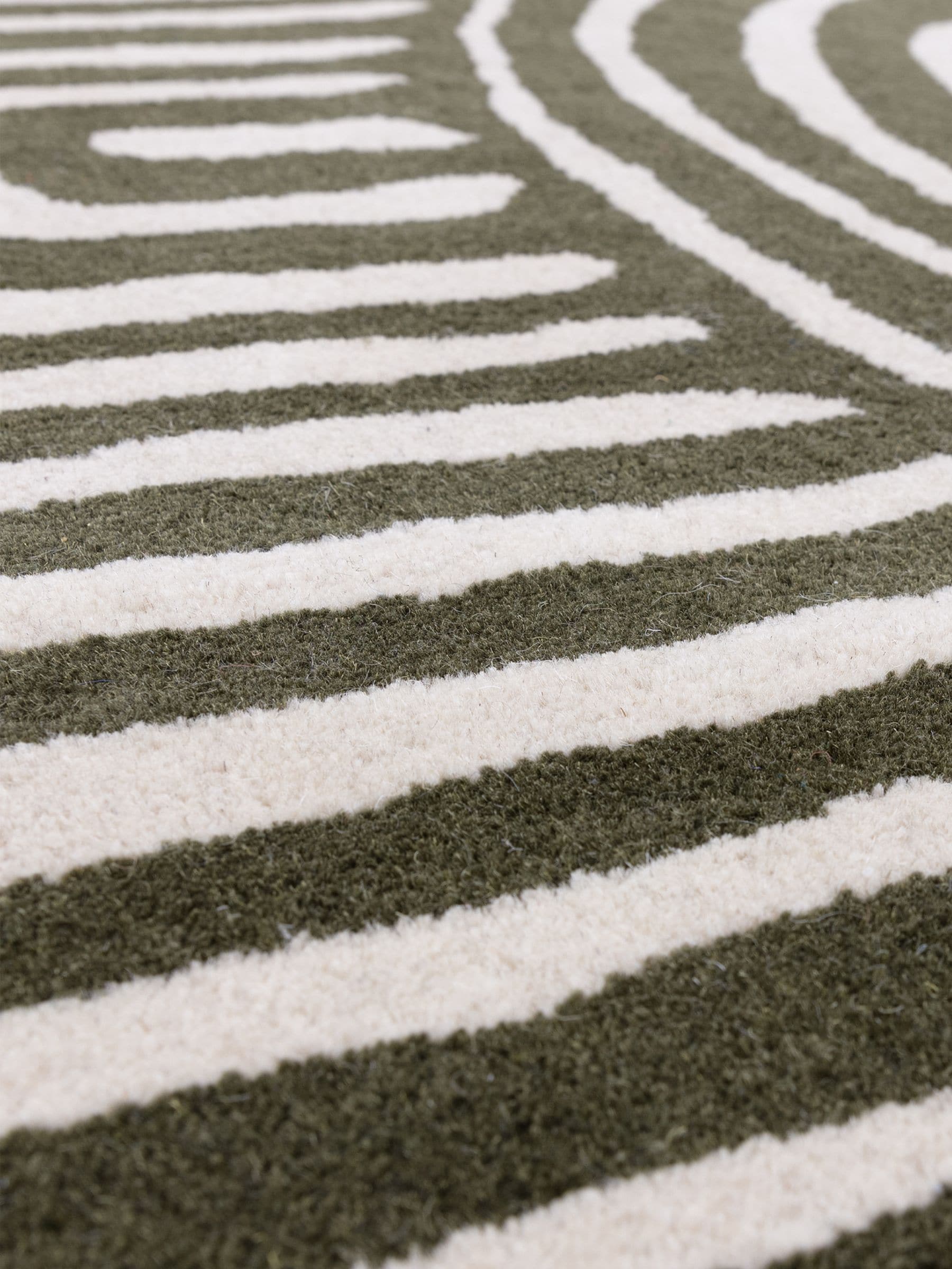 Asiatic Rugs Green Reef Curve wool rug - British product