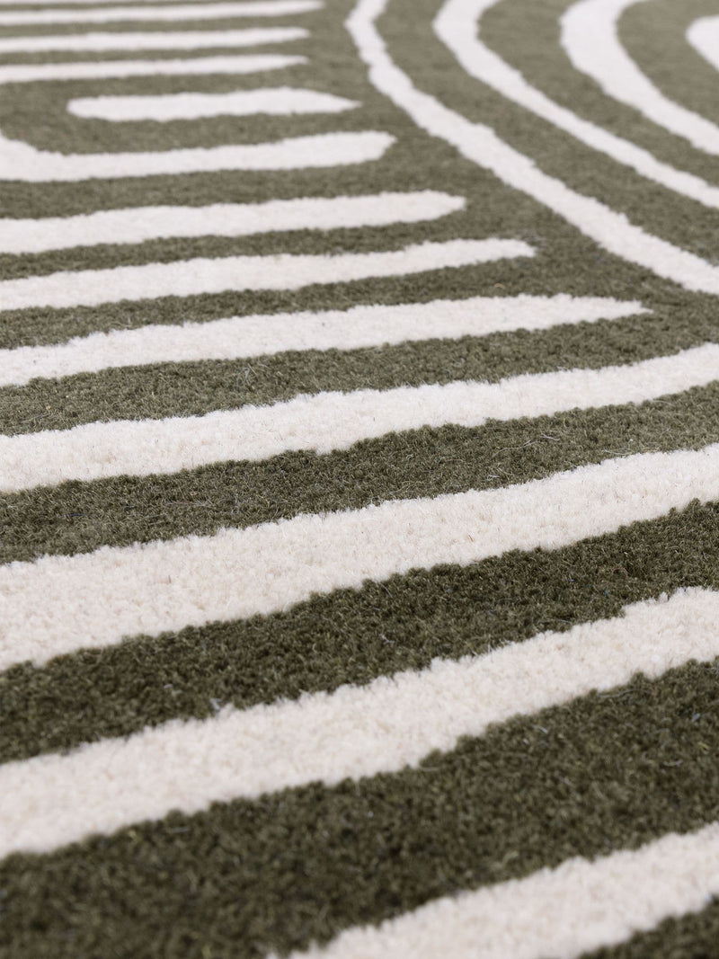 Asiatic Rugs Green Reef Curve wool rug - British product