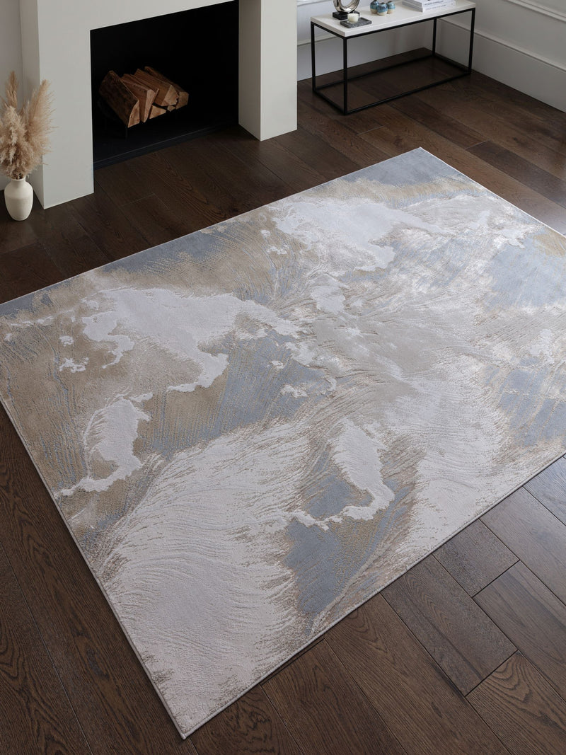 Asiatic Rugs Silver Aurora Cliff rug, imported from the UK