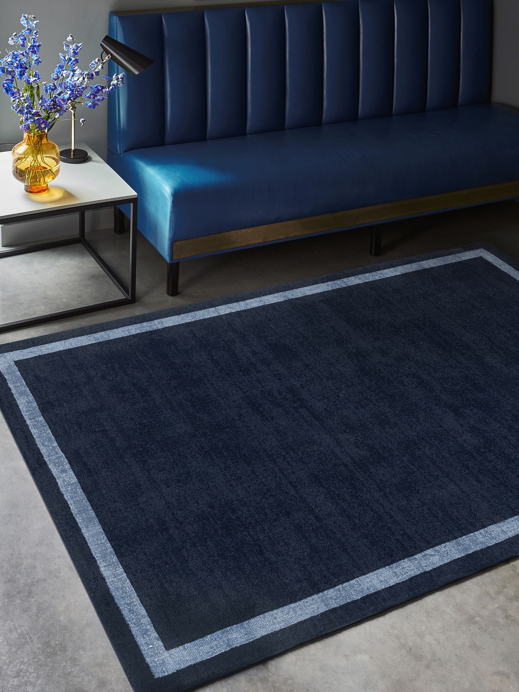 Asiatic Rugs Navy Albi Border Wool Rug