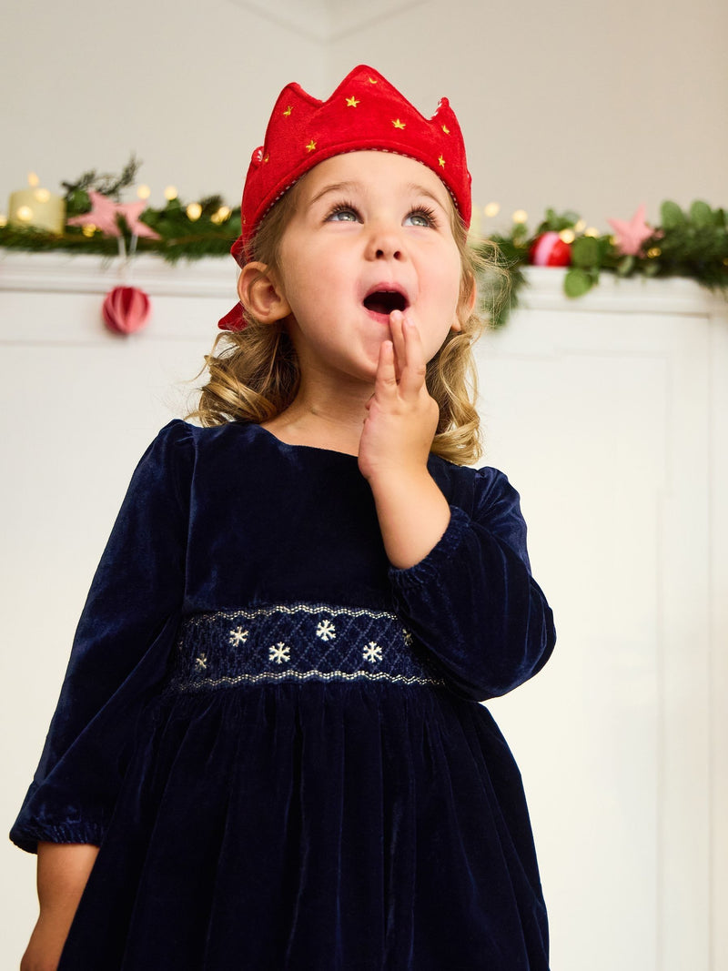 Jojo Maman Bébé red velvet Christmas crown - British product