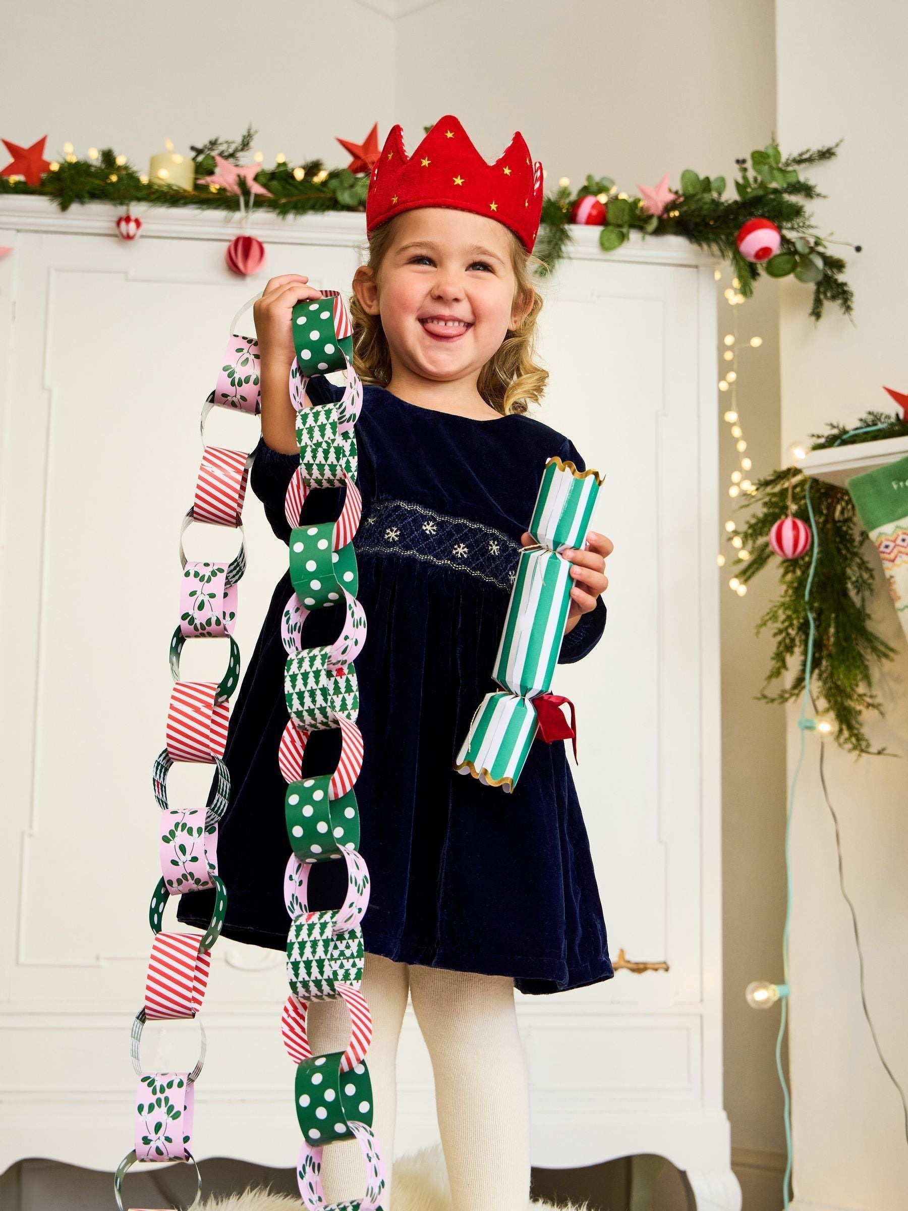 Jojo Maman Bébé red velvet Christmas crown - British product