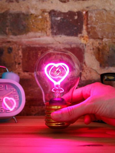 Next Suck UK Pink Heart Cordless Lightbulb- Buy online at McGrocer