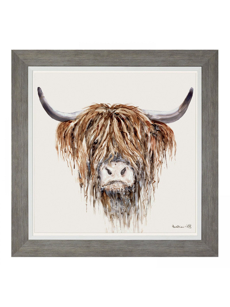 Grey Freddie framed wall art 64cm x 64cm - British product